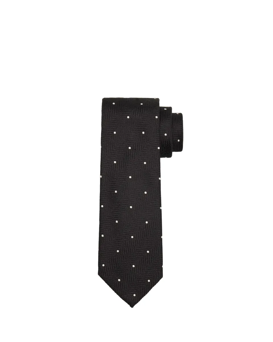 Tom Ford Men's Polka Dot Herringbone Silk Tie | Thumbnail 2