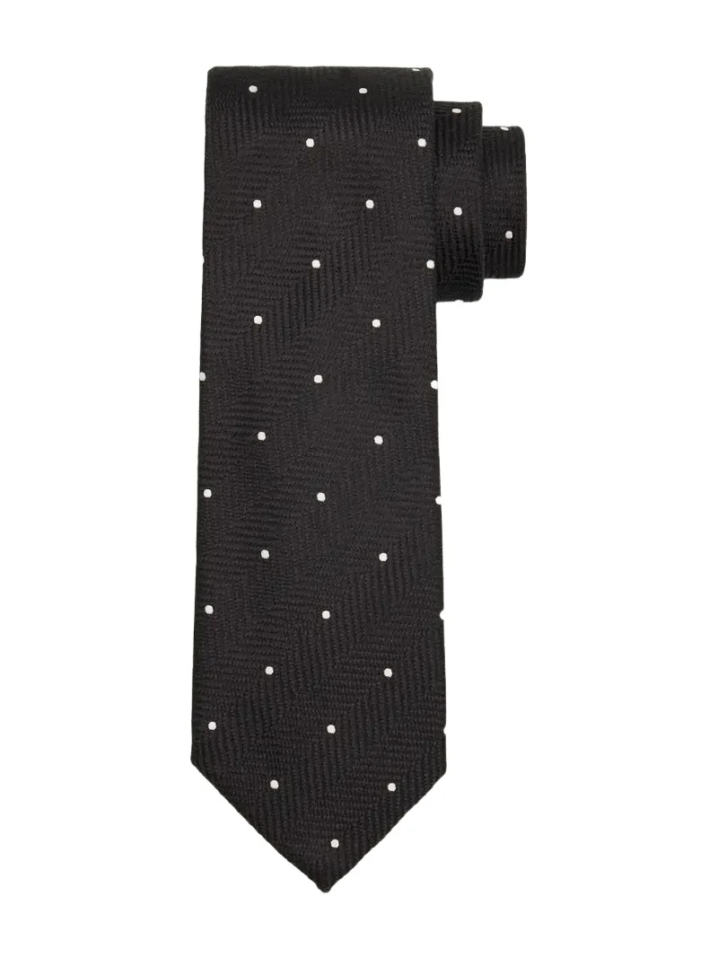 Tom Ford Men's Polka Dot Herringbone Silk Tie