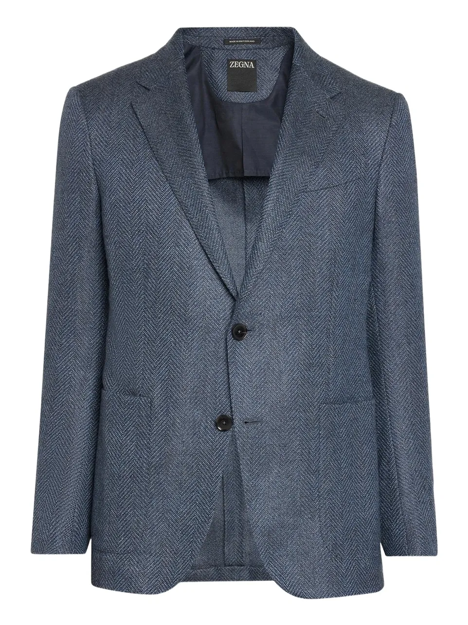 Men's Wool and Cotton Chevron Single-Breasted Sport Coat Men's Wool and Cotton Chevron Single-Breasted Sport Coat
