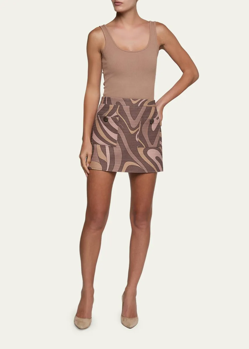L'Agence Cyra Low-Rise Mini Skirt | Thumbnail 2