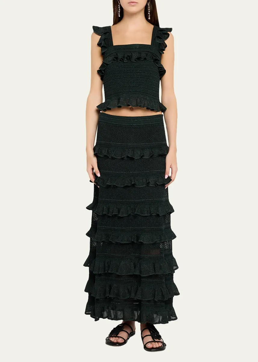 Zimmermann Valiant Frill Midi Skirt | Thumbnail 2 Zimmermann Valiant Frill Midi Skirt | Thumbnail 2