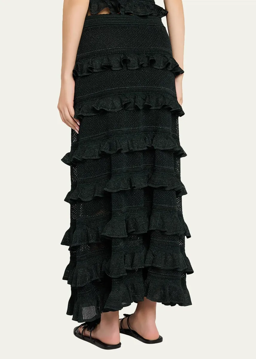Zimmermann Valiant Frill Midi Skirt | Thumbnail 3 Zimmermann Valiant Frill Midi Skirt | Thumbnail 3