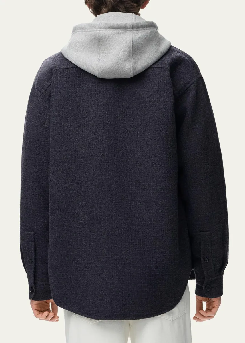 Loewe Men's Wool-Blend Overshirt | Thumbnail 3