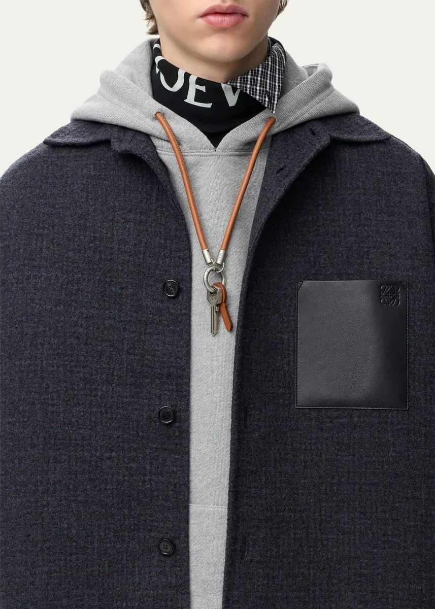 Loewe Men's Wool-Blend Overshirt | Thumbnail 5