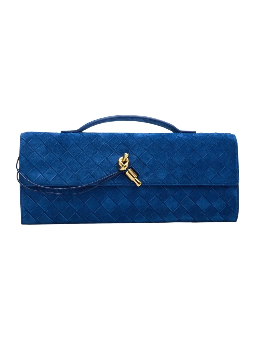Bottega Veneta Andiamo Leather Clutch Bag