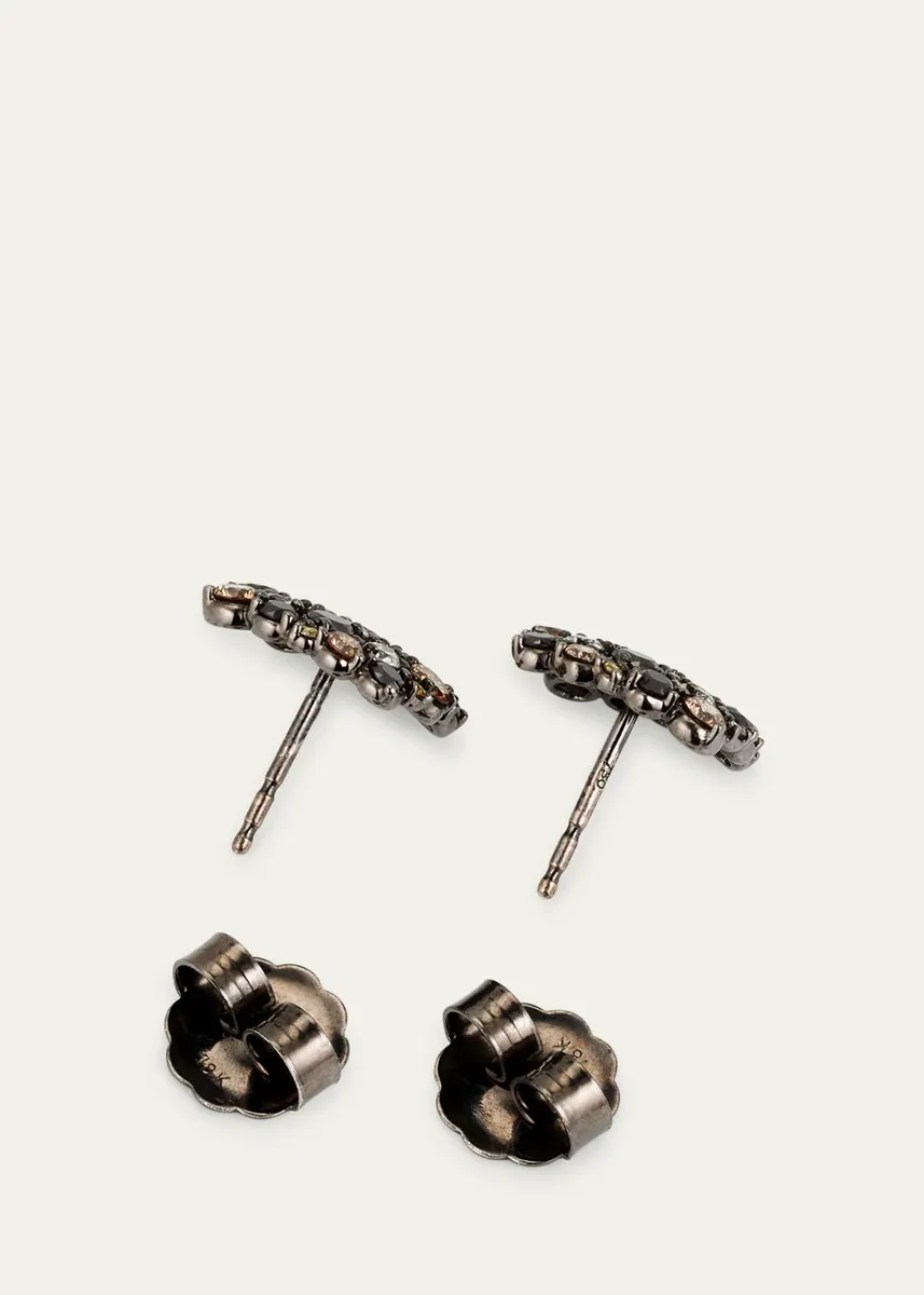 Paul Morelli Black Gold Confetti Mixed-Diamond Stud Earrings | Thumbnail 4