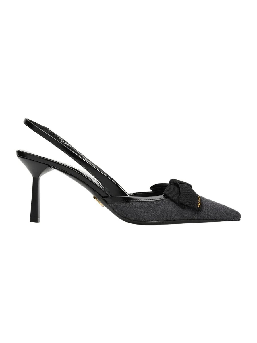 75mm Cashmere Ribbon Slingback Pumps 75mm Cashmere Ribbon Slingback Pumps