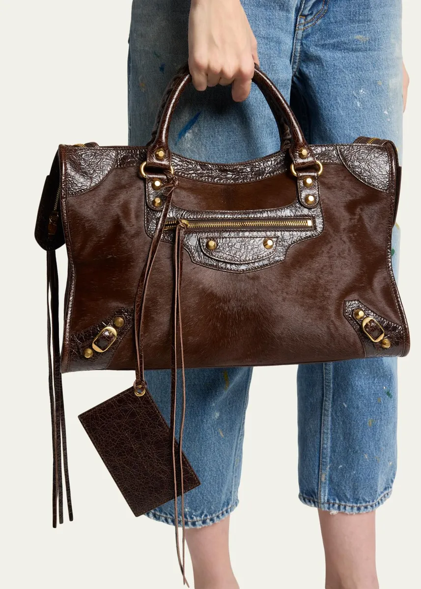Balenciaga Le City Medium Calf Hair Tote Bag | Thumbnail 2