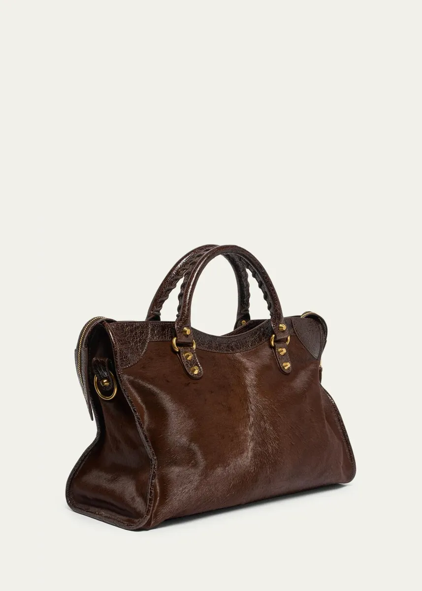 Balenciaga Le City Medium Calf Hair Tote Bag | Thumbnail 3