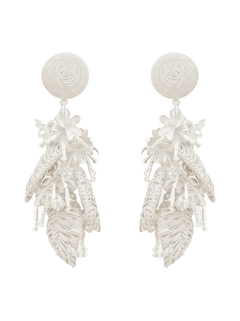 Raffia Tassel Bouquet Clip-On Earrings Raffia Tassel Bouquet Clip-On Earrings