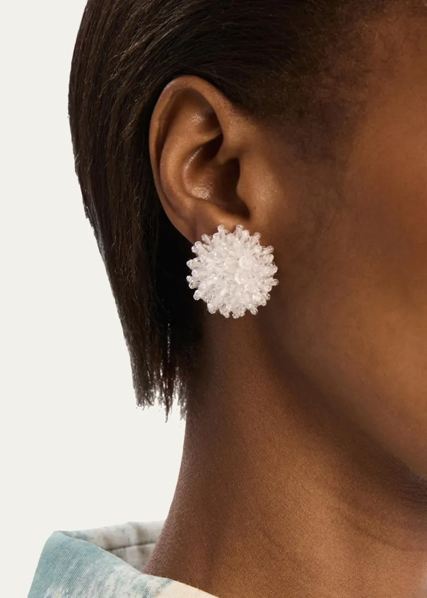 Oscar de la Renta Beaded Cluster Stud Earrings | Thumbnail 2 Oscar de la Renta Beaded Cluster Stud Earrings | Thumbnail 2