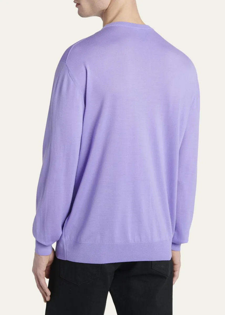 Tom Ford Men's Fine Merino Wool Crewneck Sweater | Thumbnail 3