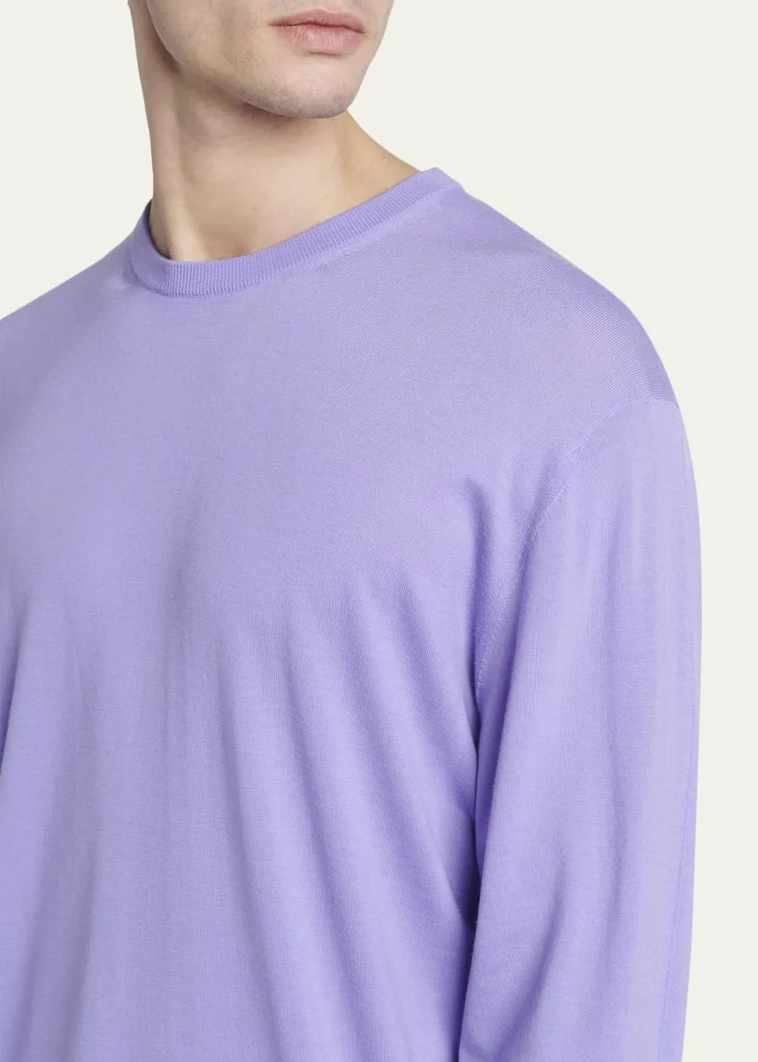 Tom Ford Men's Fine Merino Wool Crewneck Sweater | Thumbnail 5