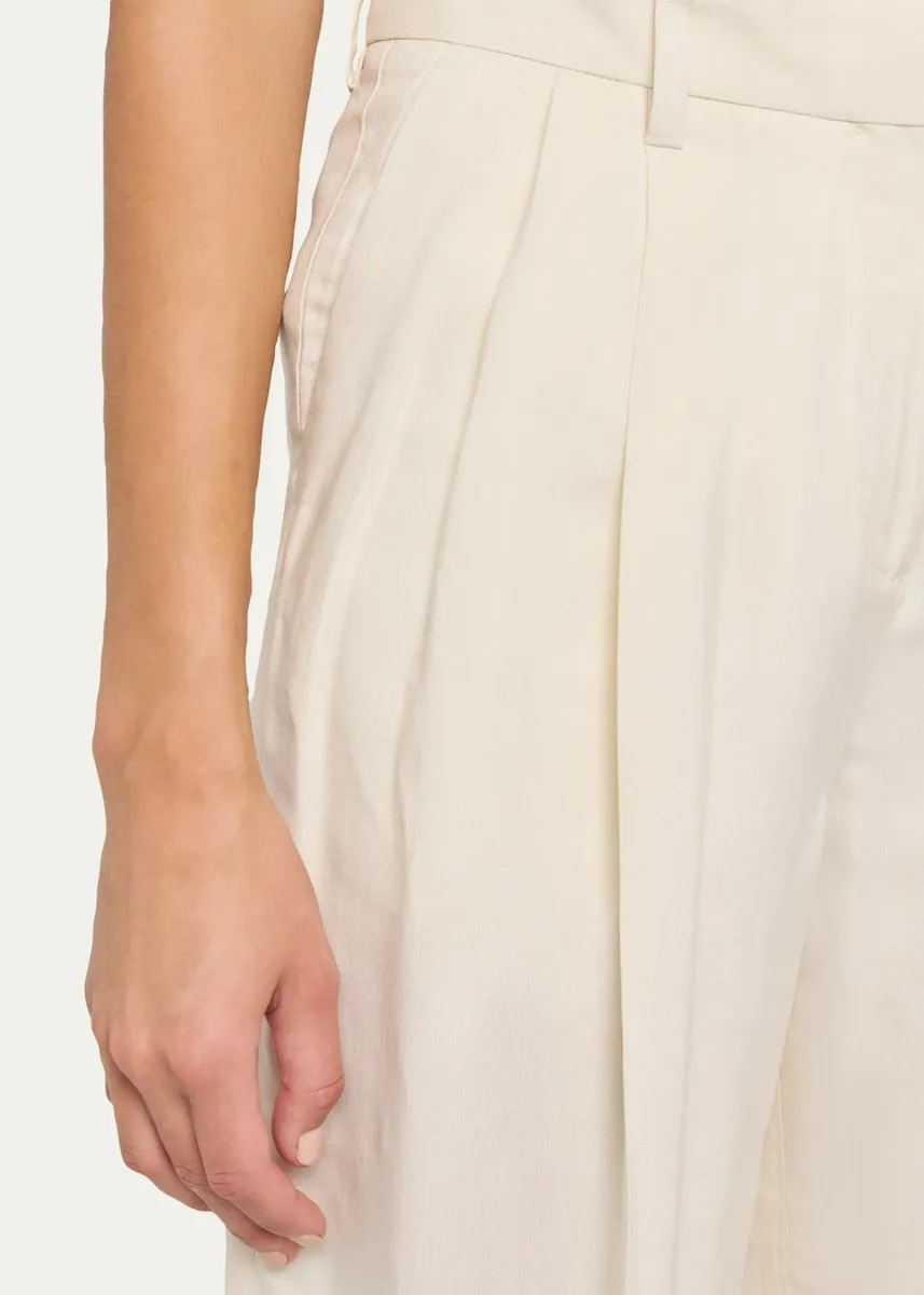 TOTEME Garderob Double-Pleat Straight-Leg Ankle Trousers | Thumbnail 5