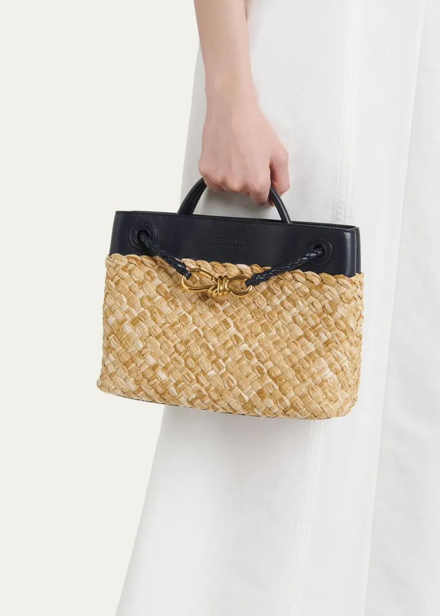 Bottega Veneta Andiamo Small Raffia Crossbody Bag | Thumbnail 2