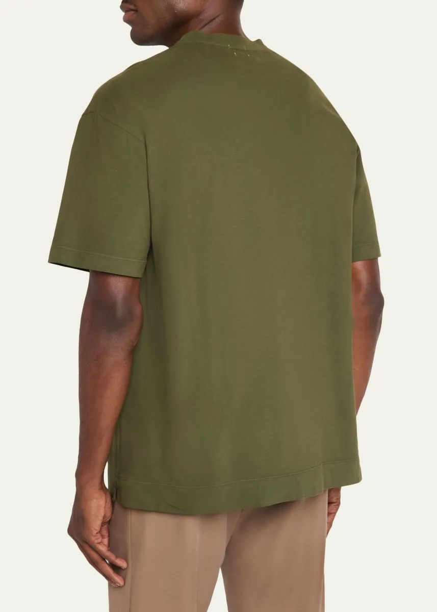 Massimo Alba Men's Brushed Garment Dyed T-Shirt | Thumbnail 3