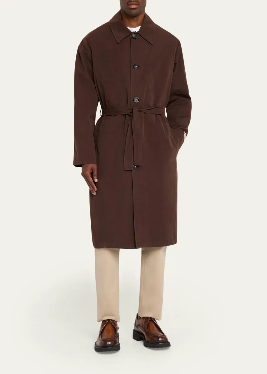 Massimo Alba Men's Cotton-Blend Water-Repellant Coat | Thumbnail 4