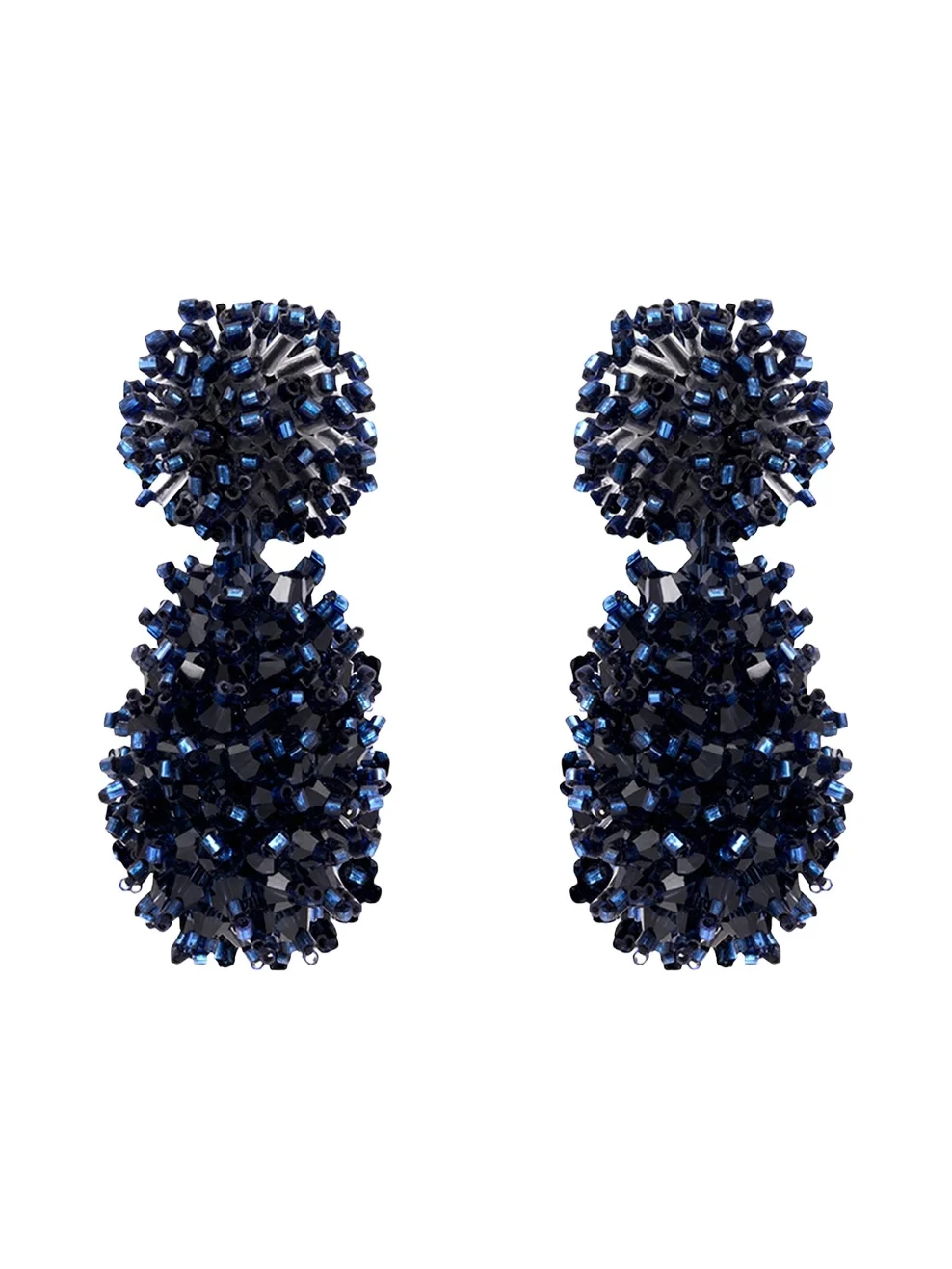 Beaded Cluster Drop Earrings