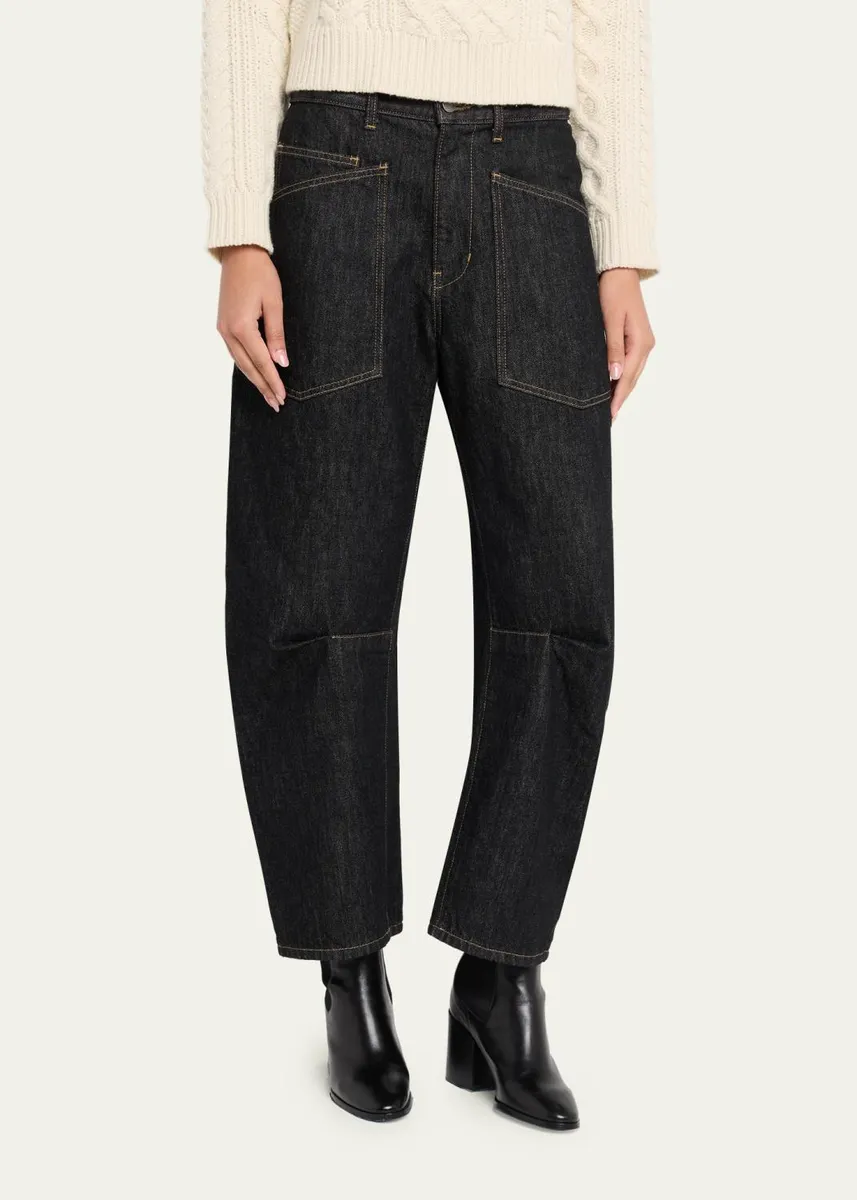 Nili Lotan Shon Barrel-Leg Denim Jeans | Thumbnail 4