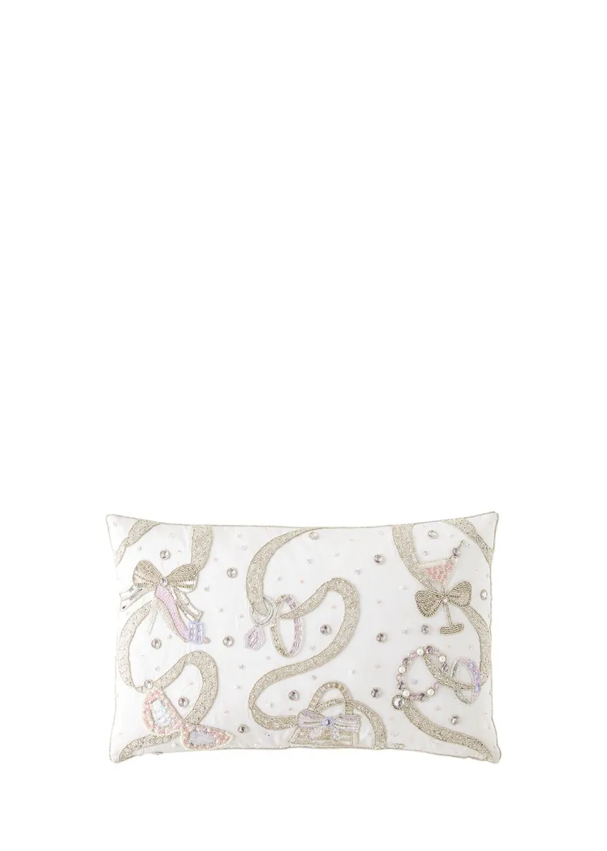Kim Seybert Fashion Frenzy Embellished Pillow | Thumbnail 3 Kim Seybert Fashion Frenzy Embellished Pillow | Thumbnail 3