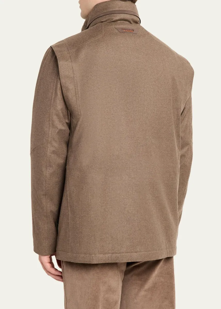 Sease Men's Wool-Cashmere Field Jacket | Thumbnail 3