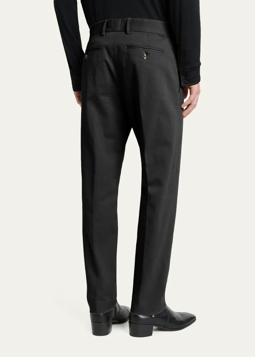 Tom Ford Men's Comfort Stretch Slim Flat-Front Trousers | Thumbnail 3 Tom Ford Men's Comfort Stretch Slim Flat-Front Trousers | Thumbnail 3