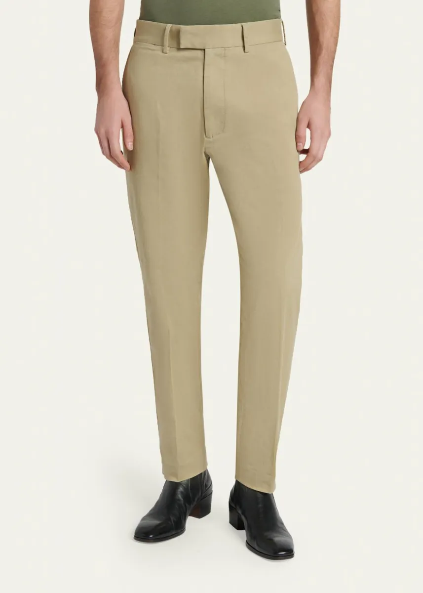Tom Ford Men's Comfort Stretch Slim Flat-Front Trousers | Thumbnail 8 Tom Ford Men's Comfort Stretch Slim Flat-Front Trousers | Thumbnail 8