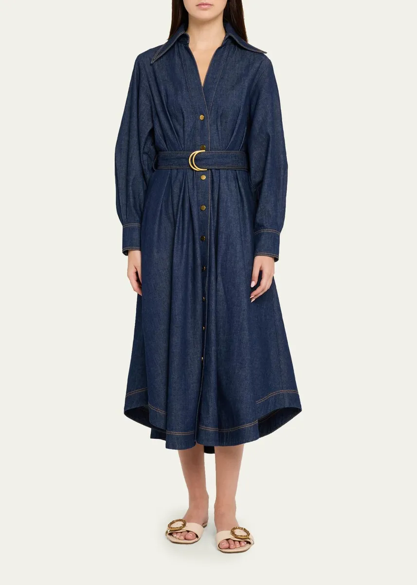 Zimmermann Denim Midi Shirtdress | Thumbnail 2 Zimmermann Denim Midi Shirtdress | Thumbnail 2