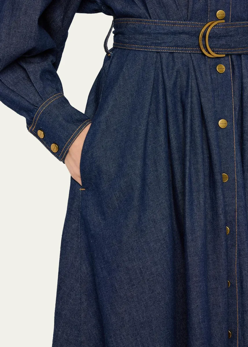 Zimmermann Denim Midi Shirtdress | Thumbnail 5 Zimmermann Denim Midi Shirtdress | Thumbnail 5