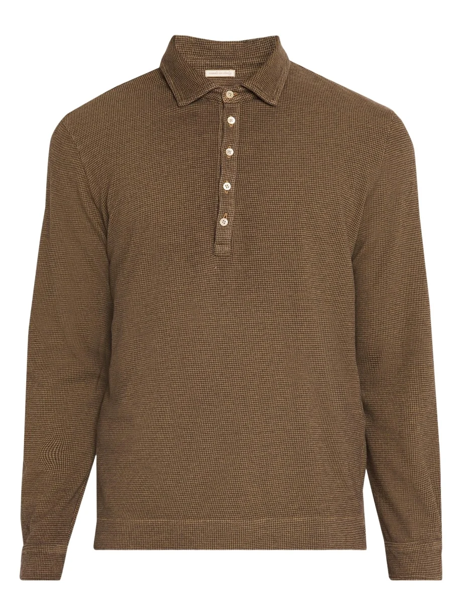 Massimo Alba Men's Raya Cotton-Cashmere Long-Sleeve Polo Shirt
