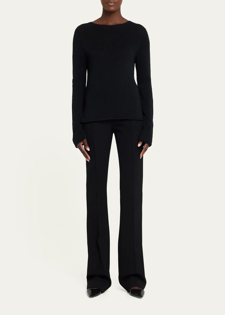 The Row Omiko Cotton-Linen Knit Long-Sleeve Top | Thumbnail 2