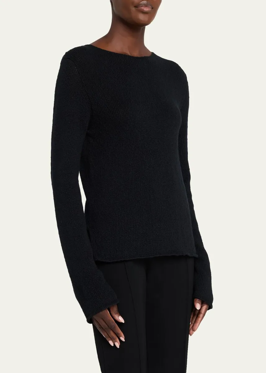 The Row Omiko Cotton-Linen Knit Long-Sleeve Top | Thumbnail 4
