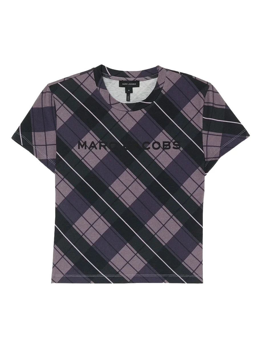 Logo Checked Cotton T-Shirt Logo Checked Cotton T-Shirt