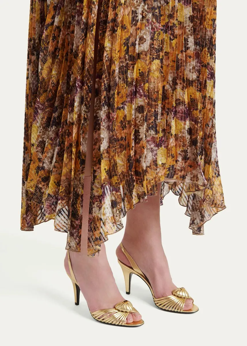 Valentino Garavani Coeur Royal 85mm Laminated Nappa Leather Slingback Sandals | Thumbnail 2