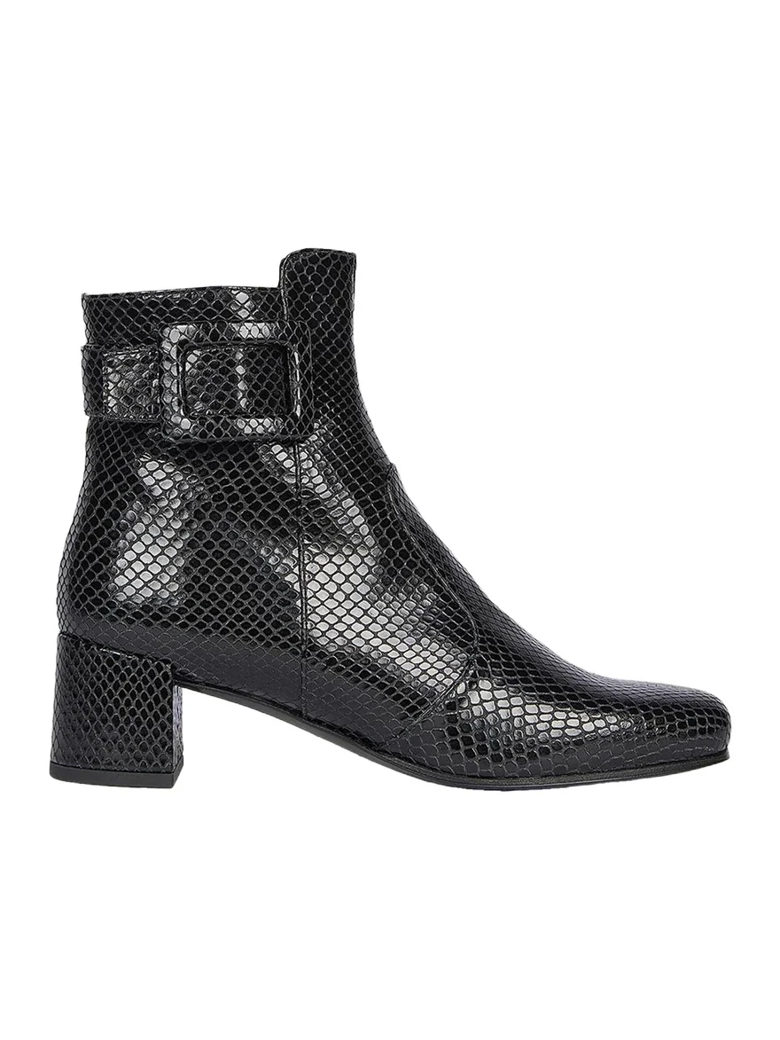 Tres Vivier 45MM Snakeskin-Embossed Leather Ankle Boots Tres Vivier 45MM Snakeskin-Embossed Leather Ankle Boots
