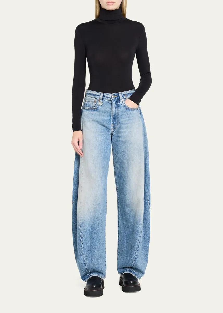 R13 Janine Low-Rise Spliced Denim Jeans | Thumbnail 2