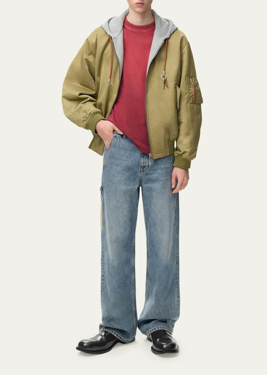 Loewe Men's Faded Degrade-Anagram Crewneck T-Shirt | Thumbnail 2 Loewe Men's Faded Degrade-Anagram Crewneck T-Shirt | Thumbnail 2