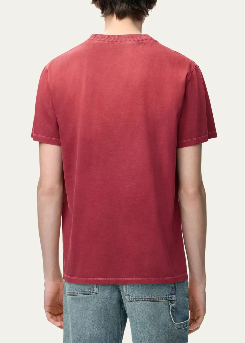 Loewe Men's Faded Degrade-Anagram Crewneck T-Shirt | Thumbnail 3 Loewe Men's Faded Degrade-Anagram Crewneck T-Shirt | Thumbnail 3