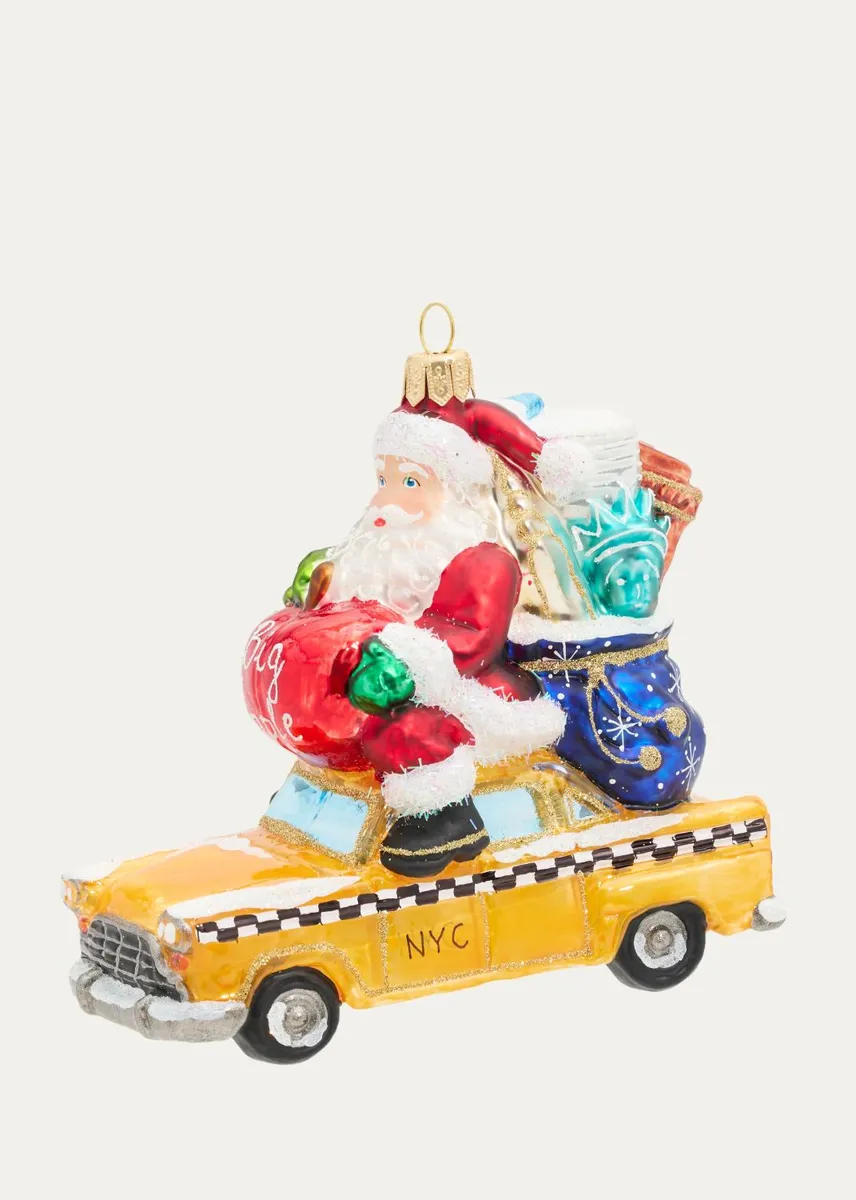 Exclusive Santa Claus Ride Glass Ornament | Thumbnail 2