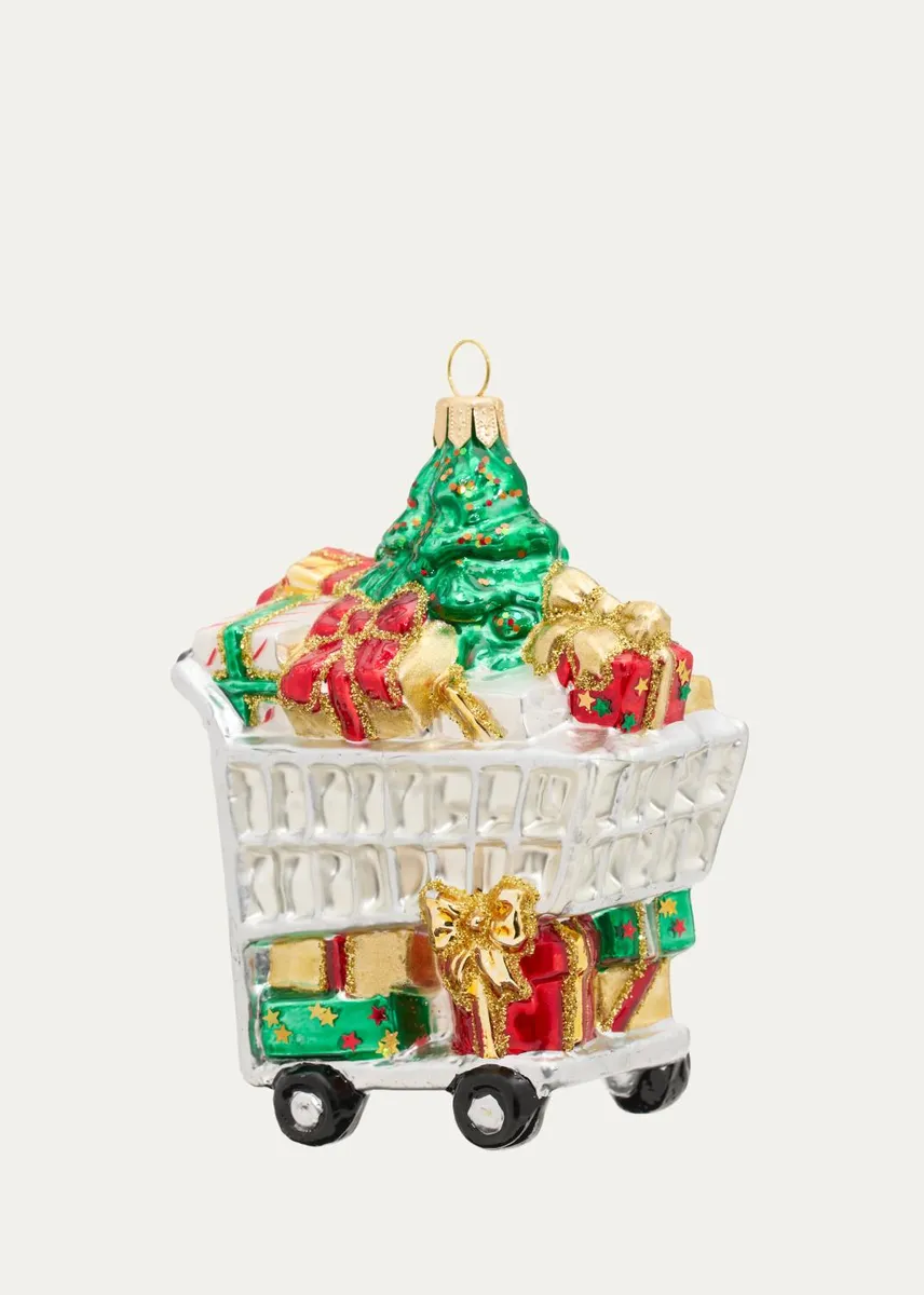 Impuls Glass Christmas Shopping Bag Ornament | Thumbnail 2