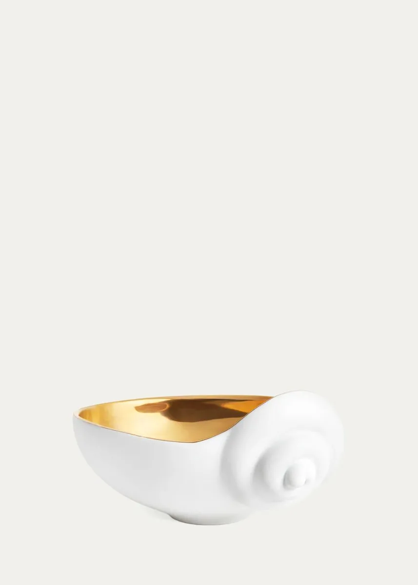 L'Objet x Jessica McCormack Shell 24K Gold-Plated Bowl, Medium | Thumbnail 2 L'Objet x Jessica McCormack Shell 24K Gold-Plated Bowl, Medium | Thumbnail 2