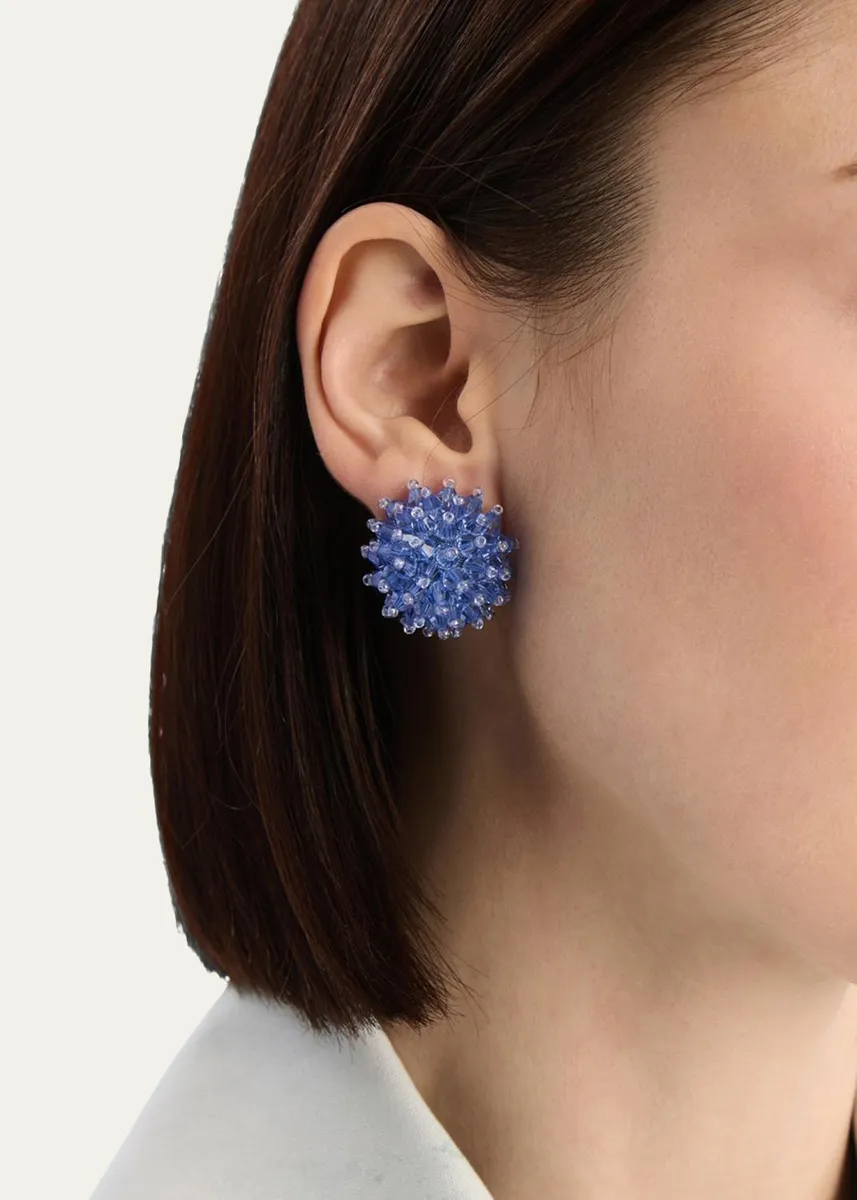 Oscar de la Renta Beaded Cluster Stud Earrings | Thumbnail 2