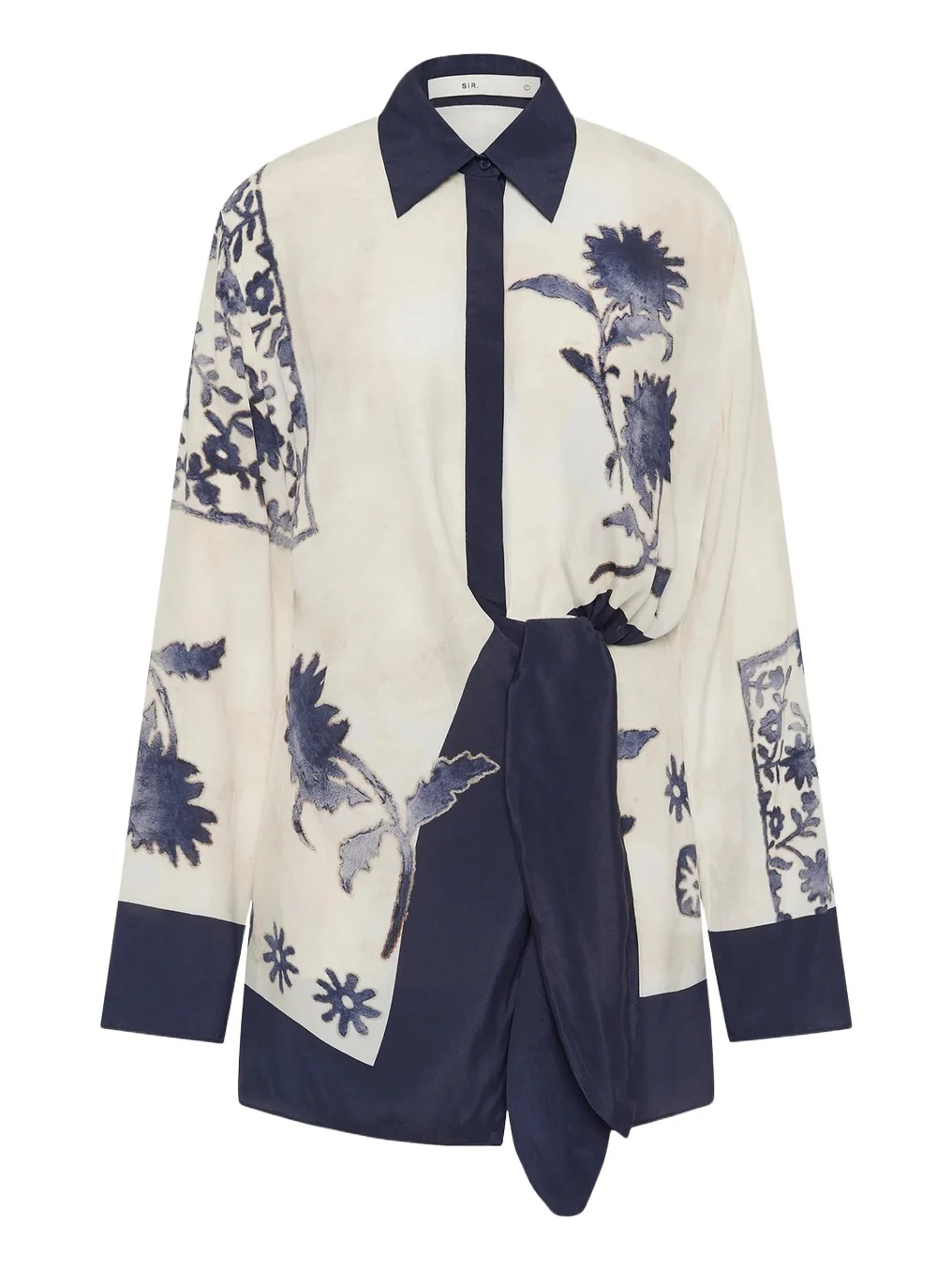SIR. Phillipa Tie-Waist Mini Shirtdress