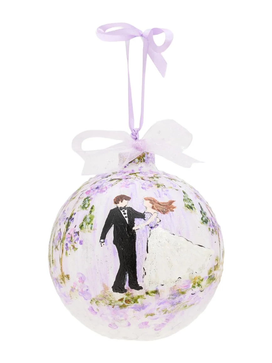 Nancy George-Michalson Wedding Dance Glass Sphere Ornament