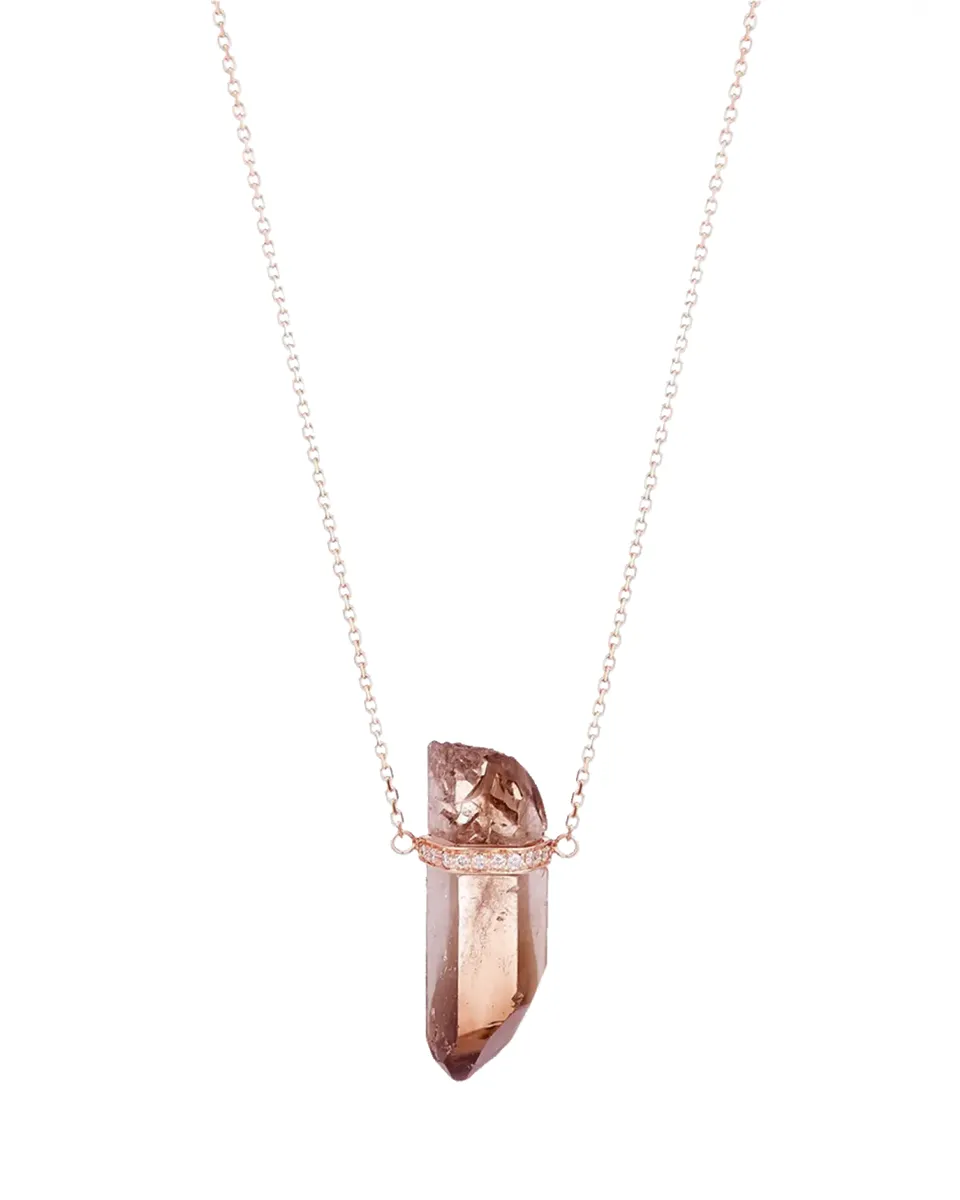 JIA JIA 14K Crystalline Smoky Quartz Necklace | Thumbnail 2 JIA JIA 14K Crystalline Smoky Quartz Necklace | Thumbnail 2