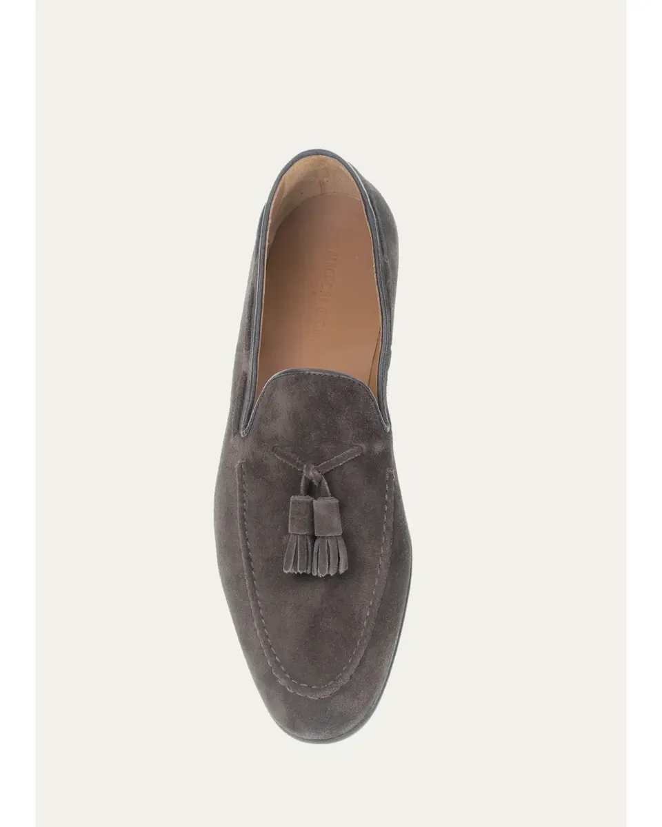 Bergdorf Goodman Men's Suede Tassel Loafers | Thumbnail 2 Bergdorf Goodman Men's Suede Tassel Loafers | Thumbnail 2