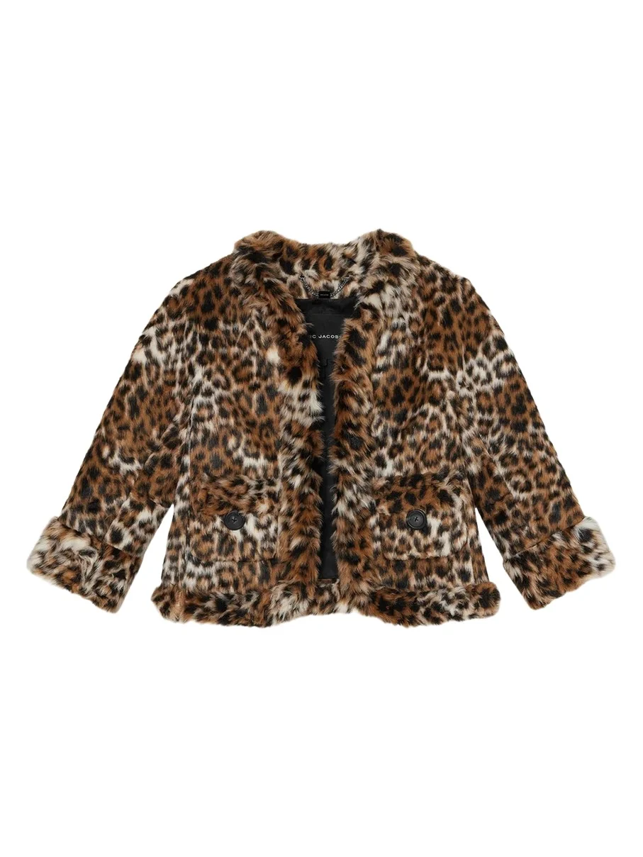 Marc Jacobs Faux Fur Leopard Print Jacket