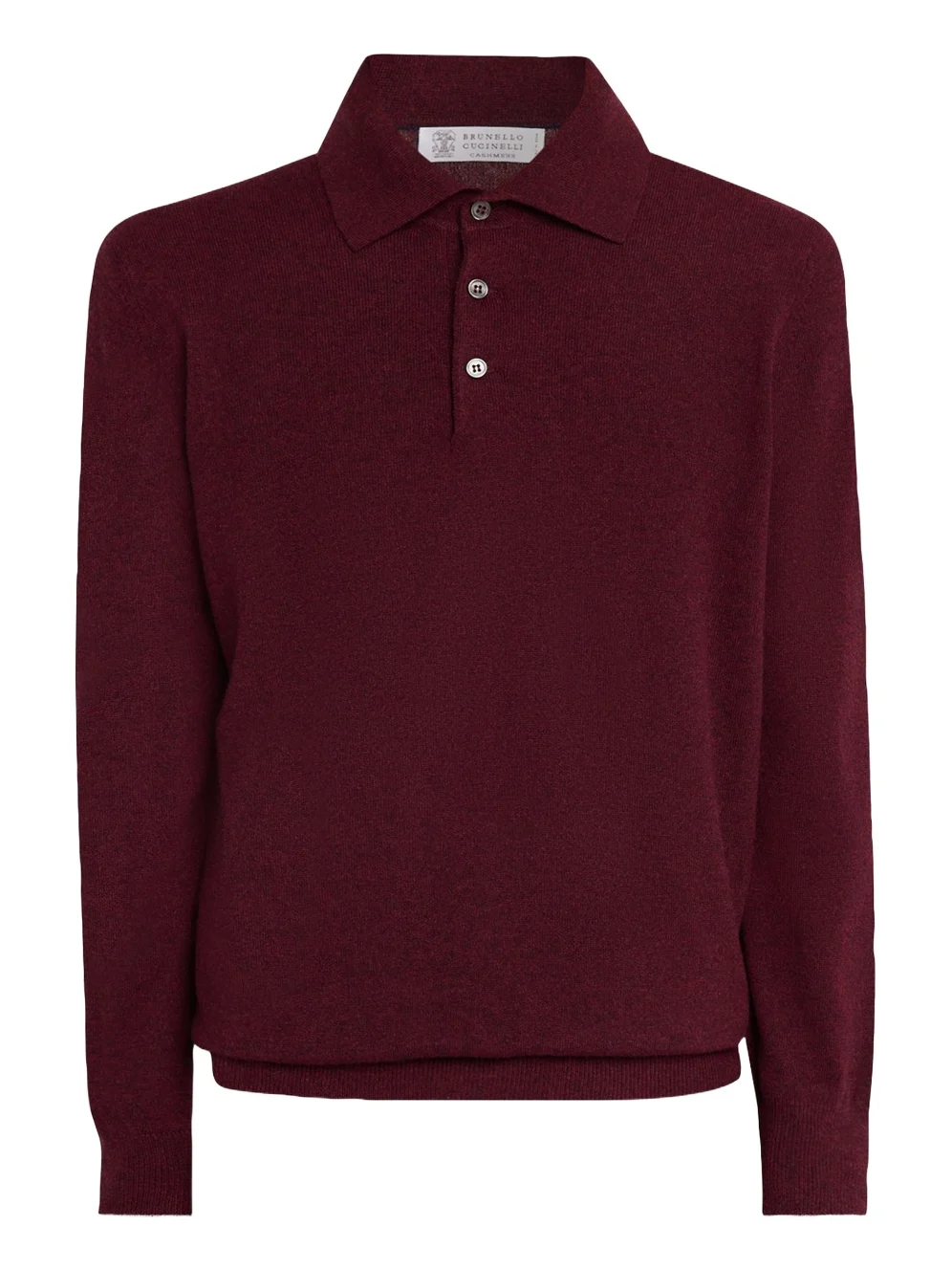 Men's Cashmere Knit Long-Sleeve Polo Shirt Men's Cashmere Knit Long-Sleeve Polo Shirt