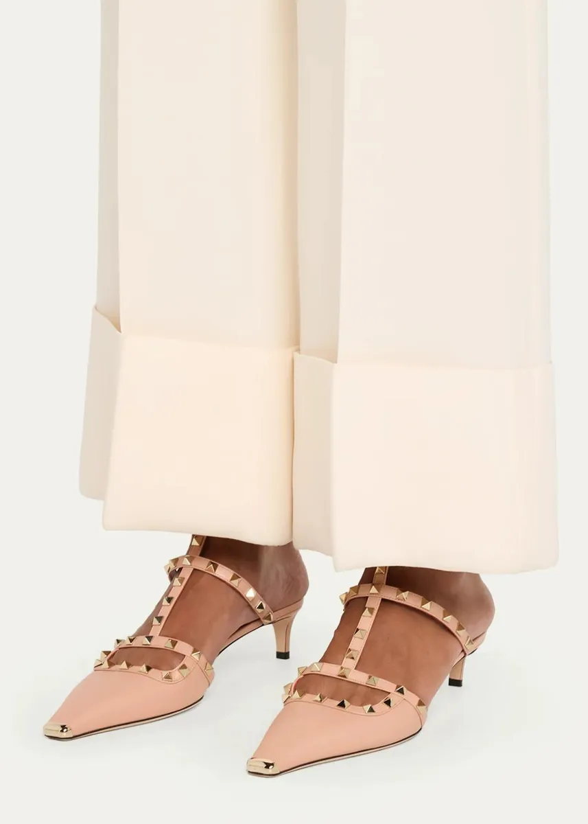 Valentino Garavani 40mm Rockstud Leather Ankle-Strap Pumps | Thumbnail 2 Valentino Garavani 40mm Rockstud Leather Ankle-Strap Pumps | Thumbnail 2