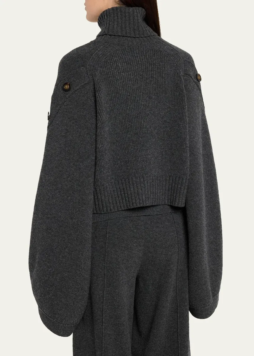 Zimmermann Valiant Buttoned Turtleneck Sweater | Thumbnail 3 Zimmermann Valiant Buttoned Turtleneck Sweater | Thumbnail 3
